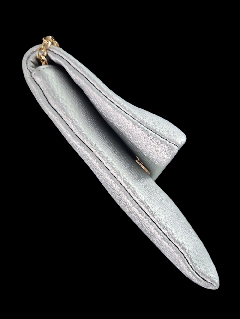 Urban Expressions Women's Fold-Over Chain Crossbody Bag — Silver - Picture 8 of 9